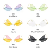New Dragonfly Sunglasses Women's Fashion Wings Sunglasses Trendy Double Lens Party Ball Sunglasses main image 4
