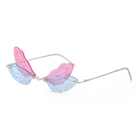 New Dragonfly Sunglasses Women's Fashion Wings Sunglasses Trendy Double Lens Party Ball Sunglasses sku image 1