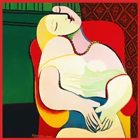53cm Oil Painting Series Picasso Dream Lady Twill Decorative Small Square Scarf main image 4
