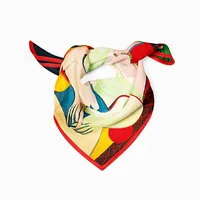 53cm Oil Painting Series Picasso Dream Lady Twill Decorative Small Square Scarf main image 5