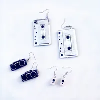 Retro Style Tape Mini Stereo Funny Radio Earrings Ear Clip main image 1