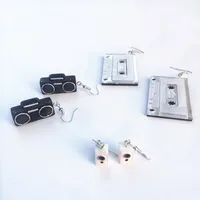 Retro Style Tape Mini Stereo Funny Radio Earrings Ear Clip main image 2