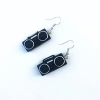 Retro Style Tape Mini Stereo Funny Radio Earrings Ear Clip sku image 4