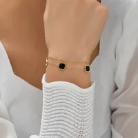 Simple Style Geometric 304 Stainless Steel 14K Gold Plated Acrylic In Bulk main image 4