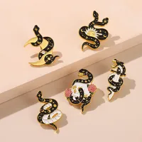 Creative Cartoon Snake Head Moon Sun Alloy Brooch main image 2