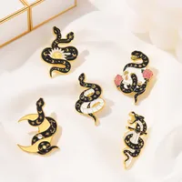 Creative Cartoon Snake Head Moon Sun Alloy Brooch main image 3