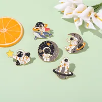 Creative Cartoon Aerospace Series Astronaut Alloy Brooch main image 2
