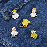 Cute Cartoon Creative  Skateboard Little Chicken Alloy Brooch main image 1