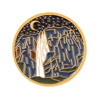 Cartoon Moon Stars Mountains Rivers Series Alloy Brooch sku image 3
