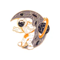 Creative Cartoon Aerospace Series Astronaut Alloy Brooch sku image 2
