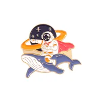 Creative Cartoon Aerospace Series Astronaut Alloy Brooch sku image 4
