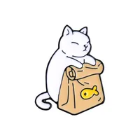 Cute Cat Alloy Stoving Varnish Unisex Brooches sku image 5