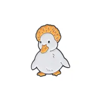Cute Cartoon Creative  Skateboard Little Chicken Alloy Brooch sku image 3