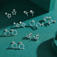 S925 Silver Turquoise Hollow Out Delicate Earrings Jewelry main image 4