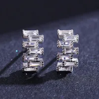 S925 Sterling Silver Zircon Female New Sweet Jewelry Simple Earrings main image 3