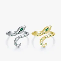 Fashion S925 Sterling Silver Snake Index Finger Opne Ring main image 1