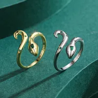 Fashion S925 Sterling Silver Snake Index Finger Opne Ring main image 3