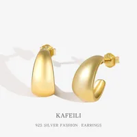 C Shape Plating No Inlaid Earrings Ear Studs main image 1