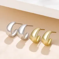 C Shape Plating No Inlaid Earrings Ear Studs main image 2