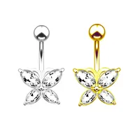 Fashion Bow Knot Stainless Steel Plating Belly Ring main image 1