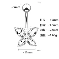 Fashion Bow Knot Stainless Steel Plating Belly Ring main image 5