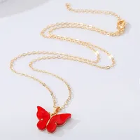 Fashion Simple Acrylic Butterfly Alloy Necklace main image 2