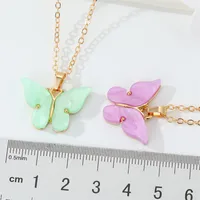 Fashion Simple Acrylic Butterfly Alloy Necklace main image 5