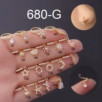 Nose Rings & Studs Fashion Geometric Copper Plating main image 1