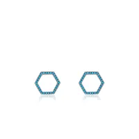 S925 Silver Turquoise Hollow Out Delicate Earrings Jewelry sku image 4