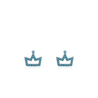S925 Silver Turquoise Hollow Out Delicate Earrings Jewelry sku image 7