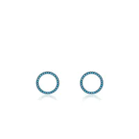 S925 Silver Turquoise Hollow Out Delicate Earrings Jewelry sku image 5