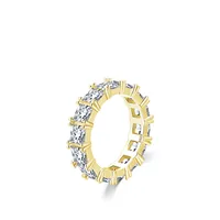 Fashion S925 Sterling Silver Inlaid Row Diamond Index Finger Ring sku image 3
