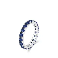 Sterling Silver Fashion Geometric Rhinestones Rings sku image 7