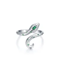 Fashion S925 Sterling Silver Snake Index Finger Opne Ring sku image 1