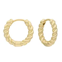 925 Silver Female Fashion Simple Twisted Earrings Retro Jewelry sku image 1