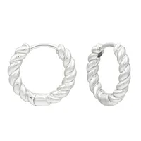 925 Silver Female Fashion Simple Twisted Earrings Retro Jewelry sku image 2