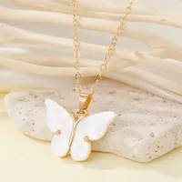 Fashion Simple Acrylic Butterfly Alloy Necklace sku image 8