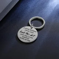 Fashion Simple Geometric Couple Stainless Steel Keychain main image 4