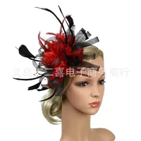 Fashion Feather Bridal Mesh Top Hat Accessories Hairband main image 2