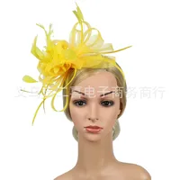 Fashion Feather Bridal Mesh Top Hat Accessories Hairband main image 4