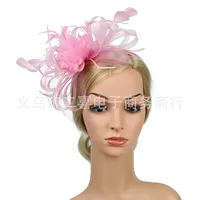 Fashion Feather Bridal Mesh Top Hat Accessories Hairband main image 5