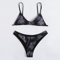 Swimsuit Dragon Print High Waist Backless Swimsuit Women main image 5