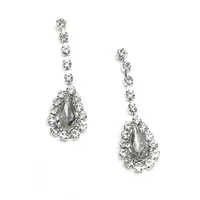 Simple Water Drop Pearl Pendant Fashion Alloy Necklace Earring Set main image 4