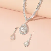 Simple Fashion New Rhinestone Water Drop Alloy Pendant Jewelry main image 2