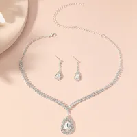 Simple Fashion New Rhinestone Water Drop Alloy Pendant Jewelry main image 3
