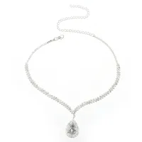Simple Fashion New Rhinestone Water Drop Alloy Pendant Jewelry main image 5