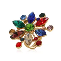Fashion Exaggerated Diamond Flower Open Alloy Ring Wholesale main image 5