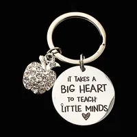 Teacher's Day Graduation Gift Stainless Steel Keychain sku image 2