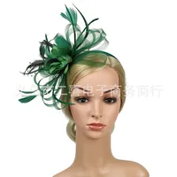 Fashion Feather Bridal Mesh Top Hat Accessories Hairband sku image 19
