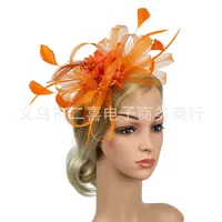 Fashion Feather Bridal Mesh Top Hat Accessories Hairband sku image 20